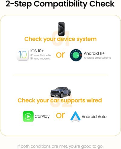 Mini Wireless CarPlay Adapter for iPhone & Android Auto (2026 Upgrade), No Delay, One Click Multi Device Switch, Fast Stable Connection, Plug & Play, Converts Wired to Wireless for 2016+ Cars. - Image 7