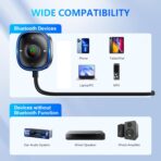 Bluetooth 5.3 Aux Car Adapter, SONRU Bluetooth Receiver for Car [Dual Connection & Mic Noise Cancellation], Aux Adapter with Plug-and-Play for Music/Hands-Free Calls/Stereo Audio - Image 6
