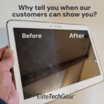 Elite Screens Microfiber Cleaning Cloth - 12" x 12", 4-Pack, Blue - Oversized Screen Cleaning Cloth - Streak-Free Glasses Wipes - Scratch-Resistant Lens Wipes for Eyeglasses - Image 7