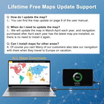 GPS Navigation for Car Truck Navigator Latest Maps 7 Inch Touch Screen Vehicle GPS Commercial Trucker Navigation Voice Speeding Warning Free Lifetime Update of World Maps - Image 6