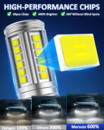 Marsauto H10 9145 LED Fog Light Bulbs 12,000LM, 1:1 Size 360° Illumination 9140 H10 Fog Lights LED, 6500K White Strong Penetration, Upgraded LED Chips 9145 9140 LED Fog Lights, Accessory Light Kits - Image 5