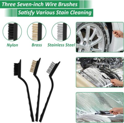 18PCS Car Detailing Brush Set, Car Interior Detailing Kit for Cleaning Interior, Exterior, Wheels, Dashboard, Upholstery Care, Professional Car Care Kit for Car Owners and Enthusiasts - Image 5