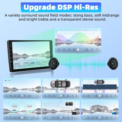 4GB+64GB, 8 Core Qualcomm Car Stereo Radio for Hyundai Santa Fe 2006-2012 Android 13 Wireless CarPlay Android Auto 9 Inch IPS Touchscreen GPS Navigation Bluetooth 5.1 DSP WiFi AHD Backup Camera SWC - Image 4