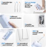 usmile C10 Portable Water Flosser – Travel-Friendly, 95-Day Battery, 4 Modes, 360° Nozzle, 180ml Tank, IPX7 Waterproof, Dentist-Recommended for Braces, Implants & Sensitive Gums (Blue) - Image 6