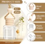 Car Air Freshener 6 Pack, Vanilla Cream,Mahogany & Lavender 3 Natural Scent, Long Lasting Essential Oil Fragrance Diffuser, Hanging Air Freshener Cute Car Accessories Interior for women - Image 5