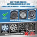 Winjet 15 Inch Premium Hubcaps Wheel Cover Replacement R15 Hub Caps,Auto Tire Replacement Exterior Cap,Universal Wheel Rim Cover Snap On Car Truck SUV (15 Inch,Set of 4) - Image 6