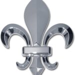 Elektroplate Fleur-de-Lis 3D Chrome OEM Emblem for Cars, Trucks, and All Auto | Universal Fit at 3.0" x 2.65" | Weatherproof