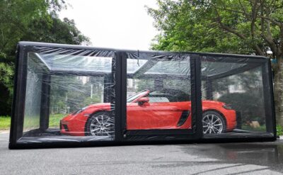 Portable Inflatable Car Cover Shield Garage Tent Airtight Ultimate Outdoor/Indoor Car Bubble Vehicle Shelter for Car Parking Painting Washing and Storage (Black, 19Ft L x9.2Ft W x6.6Ft H) - Image 4