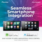 Pioneer DMH-1600NEX 6.8" Double-Din Digital Multimedia Receiver - Built in Bluetooth, Wired Apple CarPlay and Android Auto, Touchscreen, Rear Camera Input - Image 3
