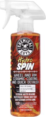 Chemical Guys HydroSpin Wheel & Rim Ceramic Coating and Quick Detailer Spray - 16 oz Spray Protects Wheels, Rims & Brake Parts with Hydrophobic Ceramic Shine - Safe for Cars, Trucks, SUVs, Motorcycles