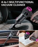 Handheld Car Vacuum Portable Cordless 25000Pa High Power Small Mini Hand Vacuum Rechargeable 4-in-1 Wireless Handheld Vac for Car Office Desktop Home Cleaning Ideal Gifts for Men & Women - Image 4