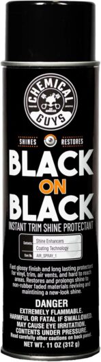Chemical Guys AIR_SPRAY_1 Black On Black Instant Trim Shine Exterior Spray Dressing & Protectant, (Safe for Cars, Trucks, SUVs, RVs, & More) 11 fl oz