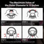 CAR PASS Boho Steering Wheel Cover, Ethnic Flax Cloth Universal Steering Wheel Cover,Anti-Slip Design, Fit 14.5-15 inches for Vehicles,Cars,SUV,Vans - Image 7