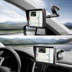 1Zero Replacement Suction Cup Car Mount for CarPlay Screen with Quick Extension Arm, Compatible with 7-11 Inch Portable Car Play Screens, Adjustable Dashboard Windshield in-Car Monitor Bracket Holder - Image 2