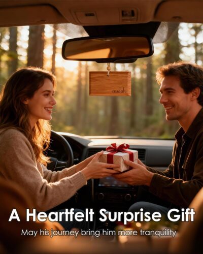 Car Air Freshener - Wood Air Freshener - Long Lasting Car Odor Eliminator for Visor Clip-Variety Scent Starter Kit, Vehicle Scent Diffuser Men&Women- Pack of 3 (Teak-Amber-Grove) - Image 7