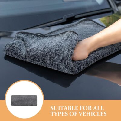 Microfiber Car Wash Drying Towel 60x160cm Thickened Large Absorbent Car Cleaning Cloth for Automotive Care - Image 4