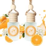 Car Air Freshener-Sunny Citrus Scent Car Fresheners Long Lasting Essential Oil Car Diffuser- Cute Car Accessories for Women Interior without Methyl Carbitol&Hexylene Glycol