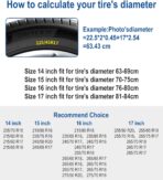 RV Spare Tire Cover with American Eagle USA Flag, Trailer Tire Covers PVC Leather for Truck SUV Wrangler Camper Vehicle Wheel Cover Waterproof Sun Dust Protection 14 inch - Image 9