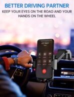 Bluetooth Car Adapter 3 in 1 FM Transmitter Car Radio Bluetooth Transmitter with Phone Holder, PD 36W Fast Charging, Strong Microphone, HiFi Bass Sound, Hands-Free Call, Support USB/TF Drive - Image 5