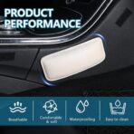 wuyaoyao 2PCS Car Door Armrest Pads, Soft Leather Elbow Pad Arm Rest for Car, Comfortable Car Knee Cushion, Automotive Elbow Leg Thigh Support Cushion Pillow, Interior Car Accessories (Beige) - Image 5