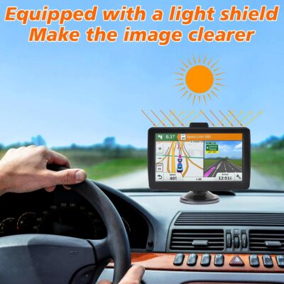 GPS Navigator for Car 2026 Latest 7-Inch Lifetime Free North America Map Updates, Speed Limit Alerts, and Red Light Camera Warnings. Universal GPS Navigation System for Most Vehicles. - Image 2