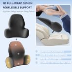 Lumbar Support Pillow with Fixed Chuck | Ergonomic Memory Foam Cushion | Washable Cover | Back Pain Relief & Posture Improvement | Fits Car/Office/Gaming Chairs/Wheelchairs & Home - Image 5