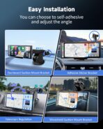Wireless Apple CarPlay Screen for Car–10.26" Portable Carplay & Android Auto Touchscreen Car Stereo with App Control, 4K Dash Cam, Backup Camera, GPS, Mirror Link, Voice Control,for All Vehicles - Image 6