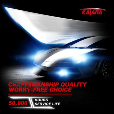 KATANA 9005 Light Bulbs,HB3 Bulb 400% Brightness 6500K White Plug and Play Mini Size Fog Light Bulbs of 2 - Image 9