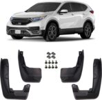 CLIM ART Custom Fit Mud Flaps for Honda CR-V 2017-2022, 4 pcs, Easy to Install, Road and Weather Resistant Thermoplastic, Car Accessories - MF1417021