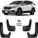 CLIM ART Custom Fit Mud Flaps for Honda CR-V 2017-2022, 4 pcs, Easy to Install, Road and Weather Resistant Thermoplastic, Car Accessories - MF1417021