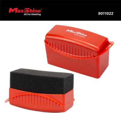Maxshine Universal Tire Shine Applicator with Protective Cover – Dense Foam Pad with Ergonomic Grip – Mess-Free Tire Dressing Tool for Coating, Cleaning & Car Detailing – Auto, Boat & Marine Detailing - Image 3