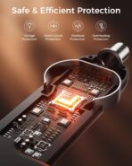 [Ultra Compact] SUPERONE iPhone Retractable Car Charger, Smaller Size Fast Car Charger Adapter with Retractable Apple Cable, Car Chargers for Apple iPhone 14 13 12 11 Pro/XS/XR/Mini/X/iPad/AirPods - Image 6