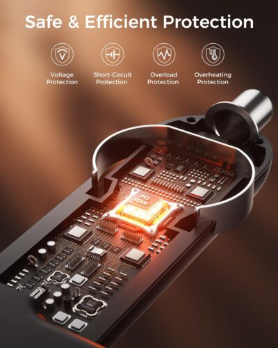 [Ultra Compact] SUPERONE iPhone Retractable Car Charger, Smaller Size Fast Car Charger Adapter with Retractable Apple Cable, Car Chargers for Apple iPhone 14 13 12 11 Pro/XS/XR/Mini/X/iPad/AirPods - Image 6