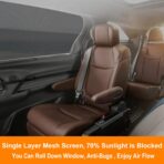 2 Packs Mesh Car Window Screen for MPV Sliding Door,Single Layer Sunshade for Large Square Car Truck Windows - Image 2