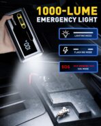 AUXITO Jump Starter 8000A Portable Car Battery Jump Starter with Large LCD Display Jump Cable with Smart Clamps Power Bank Emergency Flashlight for Cars Heavy Duty Jumper Box for Car Battery - Image 5