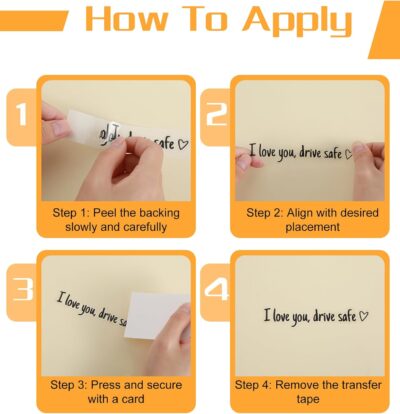 10PCS I Love You Drive Safe Mirror Sticker, I Love You Drive Safe Sticker for Car Windows & Rearview, Funny & Cute Decals to Show Your Loves, Waterproof and Reusable - Image 3