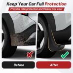 Sunsdrew Mud Flaps for 2024 2025 2026 Kia EV9 Accessories,All Weather Guard EV9 Guards Mudguards,No-Drill Front&Rear 4PCS Mud Flaps Set with Hardware(Without Running Board) - Image 3