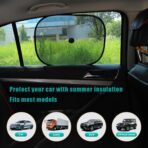 Car Windshield Sun Shade, 55.1"×27.5" Foldable Front Window Shade Protect Your Car from Sun Heat & Glare Best UV Ray, Auto Windscreen Sun Blocker Shield with 2 Side Window Shades - Image 6