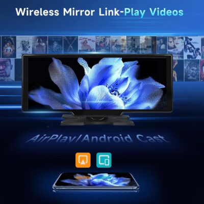 Podofo 10.26" Touchscreen Wireless Carplay Portable Car Stereo Android Auto, Car Play Navigation, Voice Control, Bluetooth/AUX/FM, Car Radio Receiver - Image 7