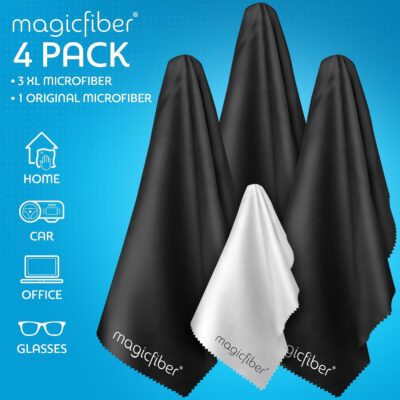 MagicFiber Extra Large Microfiber Cleaning Cloth - Premium Cloth for TV Screens, Windows, Mirrors, Glasses, Lenses, VR, Computers, Monitors, & More - Image 6