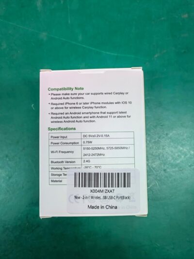 2-in-1 Wireless CarPlay & Android Auto Adapter, Plug & Play CarPlay Dongle Converts Wired to Wireless, Fast Auto-Connect, No Delay, Compact Design for iPhone & Android with USB/USB-C Port(Black) - Image 8