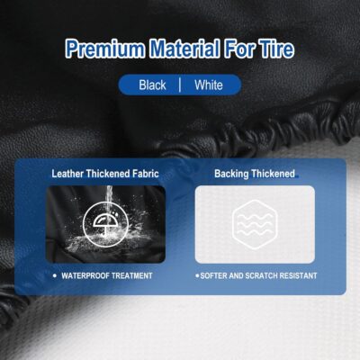 RV Spare Tire Cover with American Eagle USA Flag, Trailer Tire Covers PVC Leather for Truck SUV Wrangler Camper Vehicle Wheel Cover Waterproof Sun Dust Protection 14 inch - Image 5