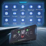 MR CARTOOL Head Up Display with 5 inch Touchscreen for Tesla Model 3/Y Car Speedometer Digital Inclinometer HUD for Tesla Accessories Model 3/Y Wired Version Transmitter - Image 3