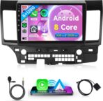 8Core 6G+128G 10.1 Inch Car Stereo Car Radio for Mitsubishi Lancer 2008-2017, Rimoody Android 13 Carplay Android auto GPS WiFi Touchscreen BT/FM/RDS DSP-36 Mirror Link AHD Backup Camera