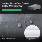 2026 Upgrade Car Cover Waterproof All Weather, Heavy Duty Full Exterior Cover Universal Fit Coupe Ford Mustang/Shelby, Chevrolet Camaro/Corvette, Kia Optima, Audi A4/A5, BMW 5 Series 525i etc. - Image 2