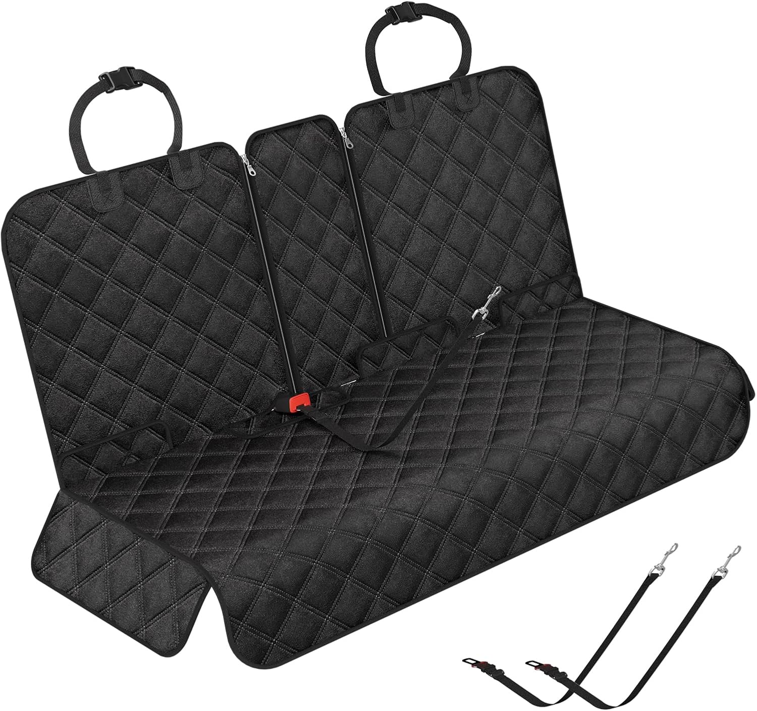 717fRDagYML._AC_SL1500_.jpg Simple Trending Dog Car Seat Cover, Back Seat Pet Bed Mat Protector Waterproof Bench Car Seat Cover, Nonslip Pet Car Bed Dog Hammock for Car, SUV, Truck - Image 1