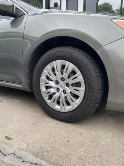 Wheel Cover Hubcap Fits 2012-2014 Toyota Camry; 16 Inch; 10 Split Spoke; Silver Color; Plastic; Standard Leg (1-Piece) - Image 4