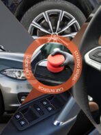 SPTA Tire Shine Applicator, 6Pcs Foam Applicator Pads, Round Shape Side Pressing Hand Polishing Sponge Pads Kit Tire Shine Applicator Pad Tire Dressing Applicator Pad for Applying Tire Shine - Image 7