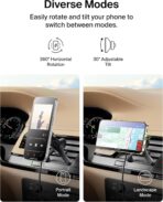 Belkin Wireless Car Charger, Magnetic Car Vent Mount w/ 3.3ft USB C Cable, Qi2 MagSafe Compatible Fast Charging iPhone Charger for iPhone 17, Galaxy S26, Pixel 10, & More - Travel Accessories - Black - Image 5