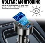 4 Ports Car Charger Adapter,12V/24V Car Cigarette Lighter USB Charger Including 3.1A/PD/Super Fast Charging Ports,Upgraded Cars Phone Chargers with LED Voltage Display & Soft Light - Image 5